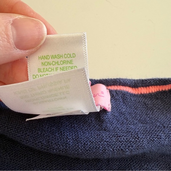 Lilly Pulitzer- 100% Linen V Neck Sweater-Spring-Nautical-Pull over-Women’s M - Picture 10 of 13